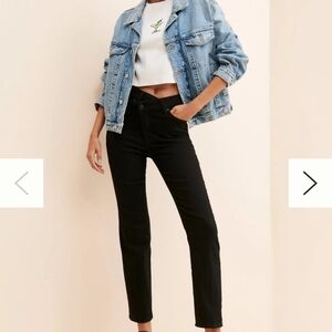 PILCRO Mid-Rise Corset Slim Skinny Jeans Sz 29